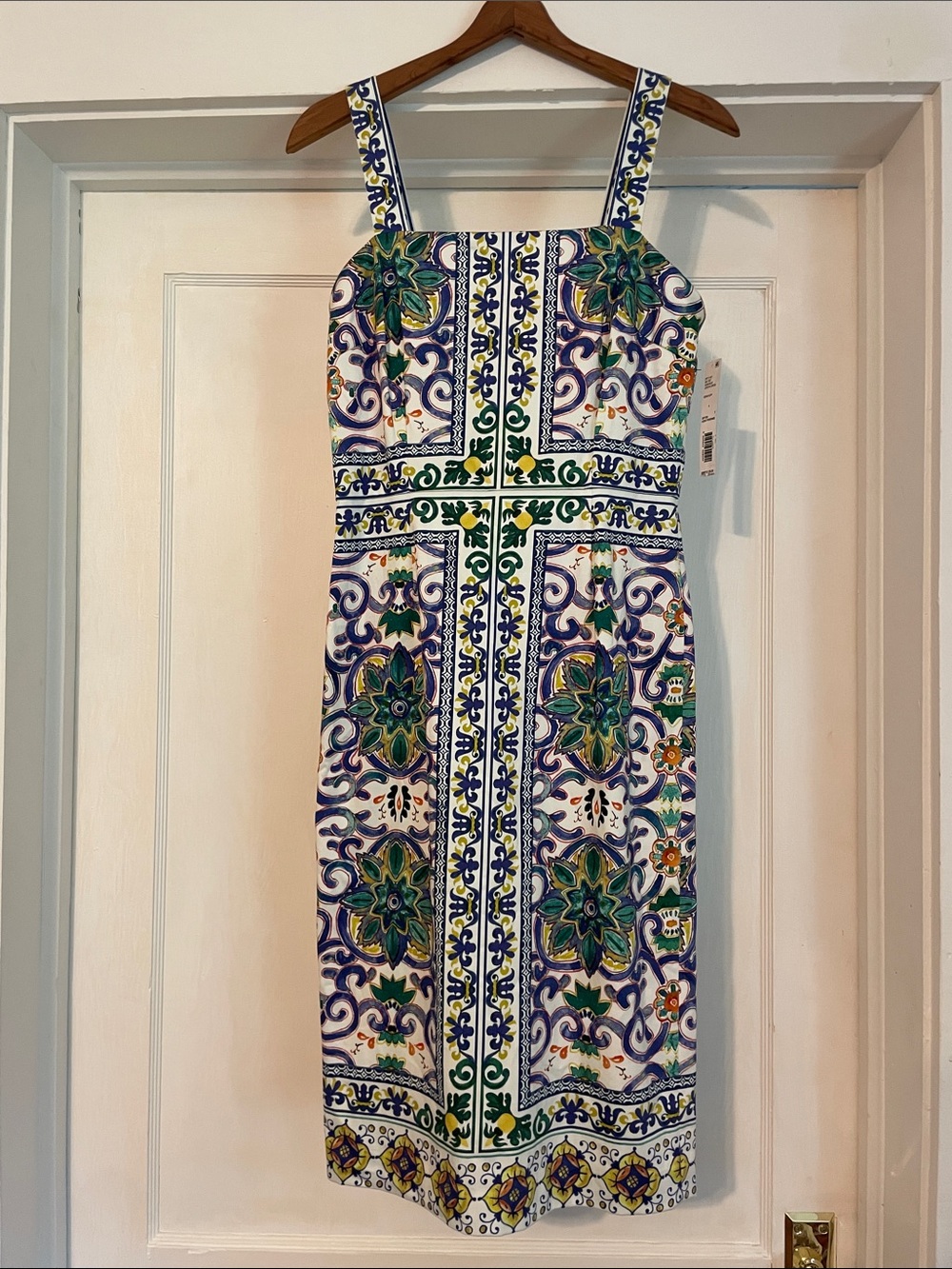 New Antonio Melani Jordyn Midi Dress in Mosaic Promenade size 4